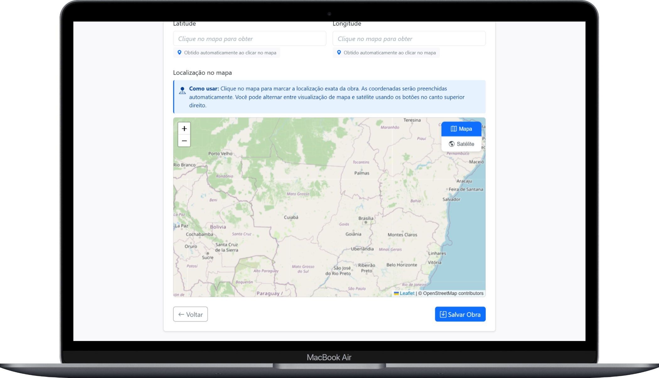 Captura do aplicativo Minha Obra 2