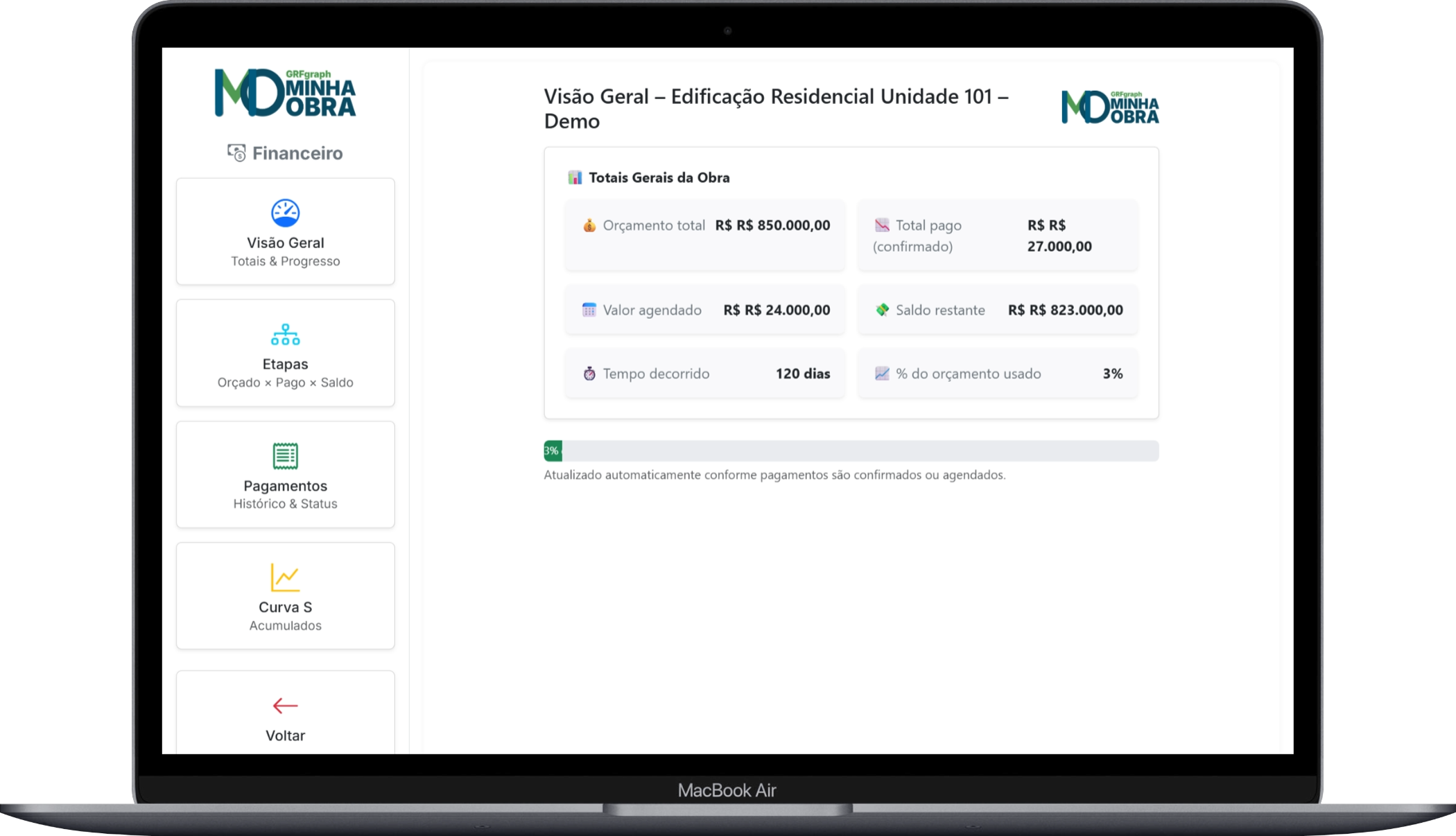 Captura do aplicativo Minha Obra 10