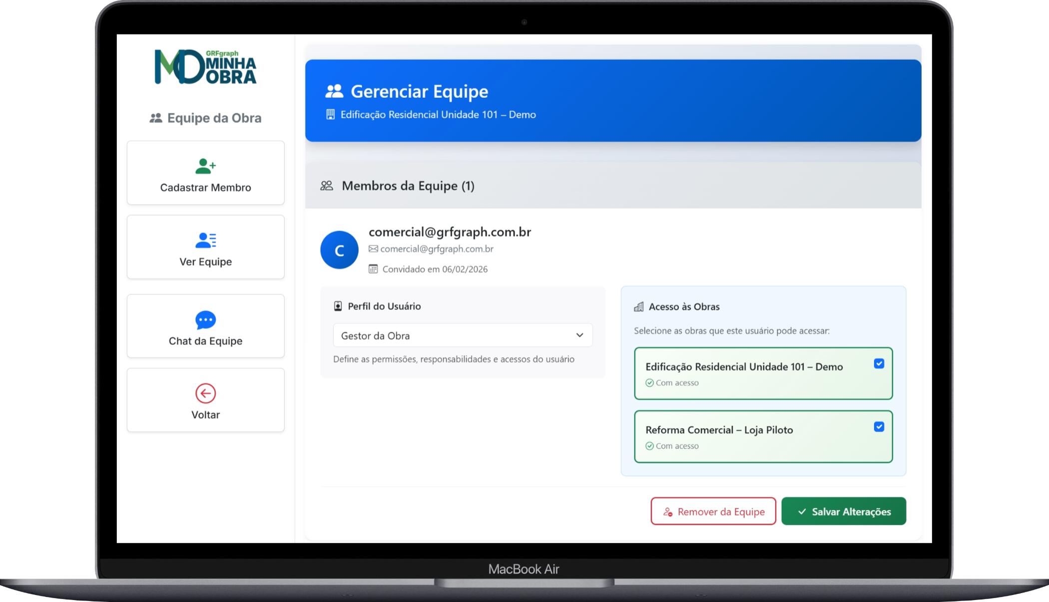 Captura do aplicativo Minha Obra 11